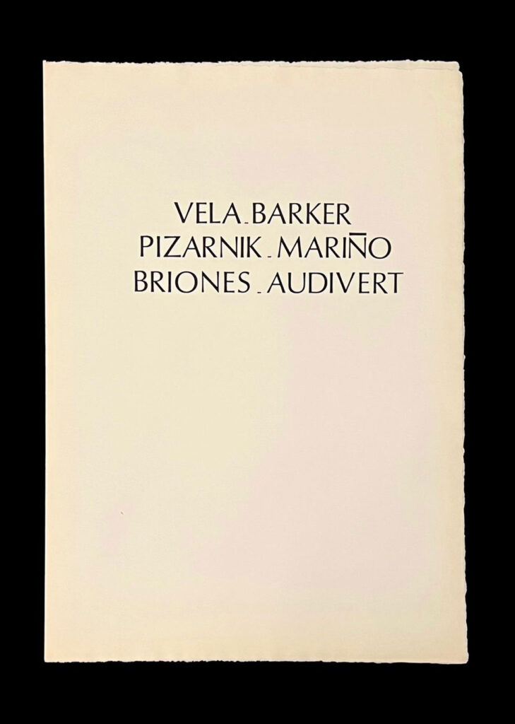 Vela-Barker / Pizarnik-Mariño / Briones-Audivert